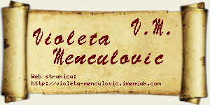 Violeta Menčulović vizit kartica